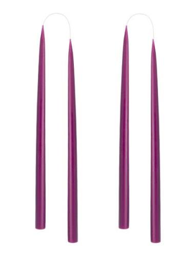 Hand Dipped Candles, 4 Pack Kunstindustrien Purple