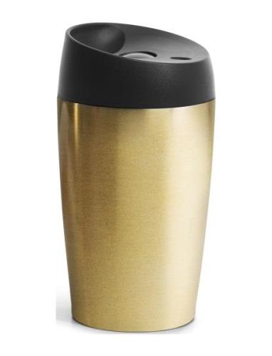 Car Mug With Lock Button 24Cl Sagaform Gold