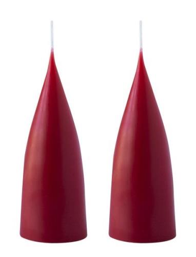 Hand Dipped C -Shaped Candles, 2 Pack Kunstindustrien Red