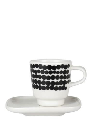 Siirtolap. Espresso Cup+Saucer Marimekko Home Black