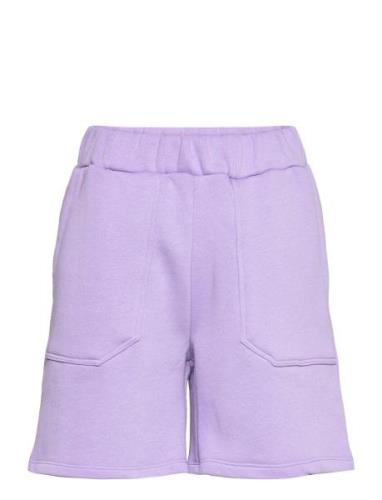 Slffreja-Alana Mw Sweat Shorts Ex Selected Femme Purple