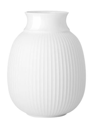 Curve Vase H12.5 Hvid Porcelæn Lyngby Porcelæn White