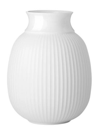 Curve Vase H17.5 Hvid Porcelæn Lyngby Porcelæn White