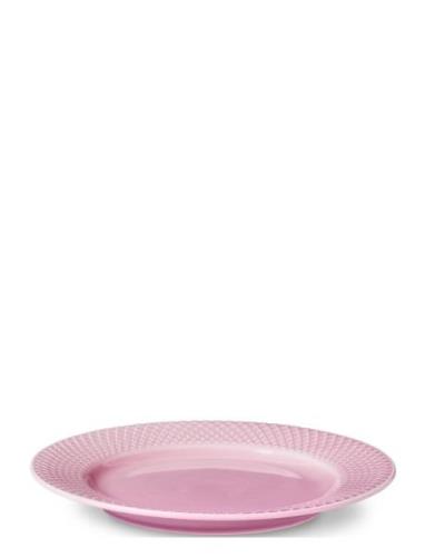 Rhombe Color Lunch Plate Lyngby Porcelæn Pink