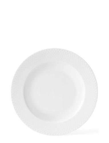 Rhombe Soup Plate Lyngby Porcelæn White