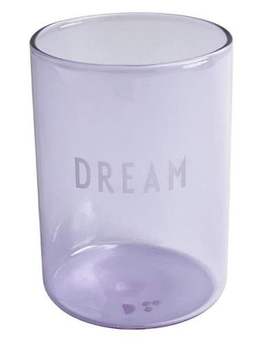 Favourite Drinking Glass Design Letters Purple