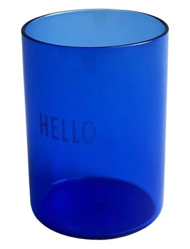 Favourite Drinking Glass Design Letters Blue