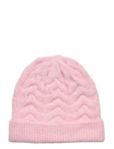 Koganna Cable Knit Beanie Cp Acc Kids Only Pink