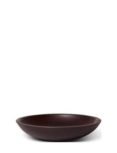 Wood Serving Bowl With Stripes Lexington Home Brown