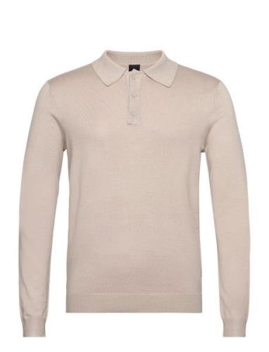 Onswyler Life Reg 14 Ls Polo Knit Noos ONLY & SONS Beige