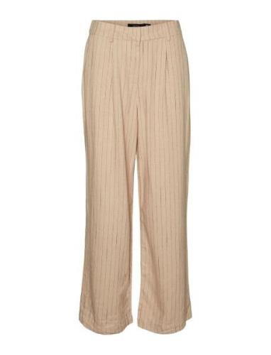 Vmvertira Mr Wide Linen Pants Vero Moda Brown