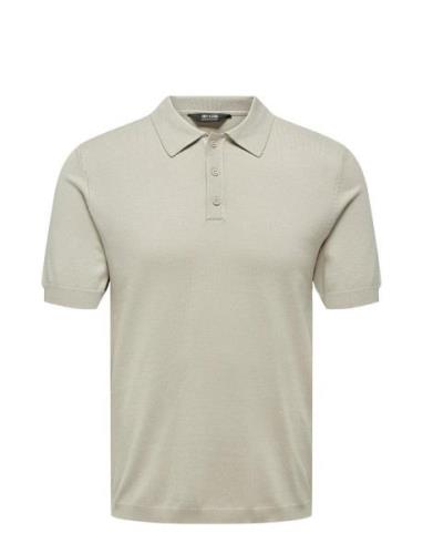 Onswyler Life Reg 14 Ss Polo Knit Noos ONLY & SONS Beige