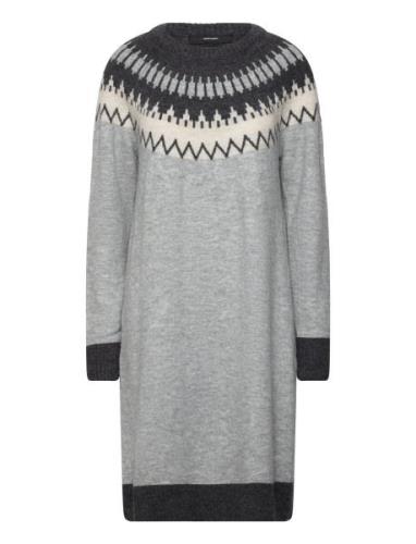 Vmsim Ls Nordic Dress Ga Rep Lcs Vero Moda Grey