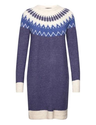 Vmsim Ls Nordic Dress Ga Rep Lcs Vero Moda Blue