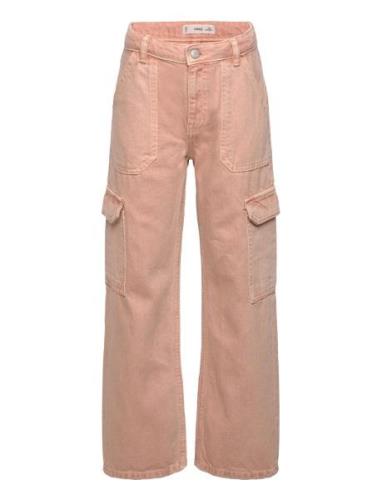 Cotton Cargo Trousers Mango Pink