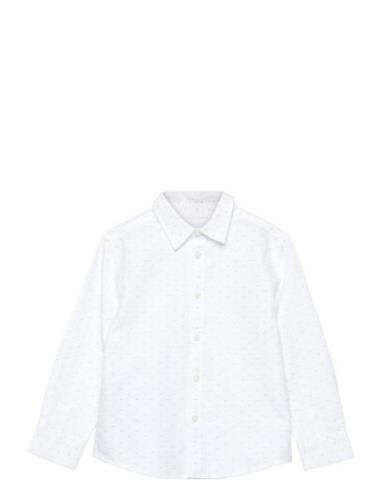 Printed Cotton Shirt Mango White