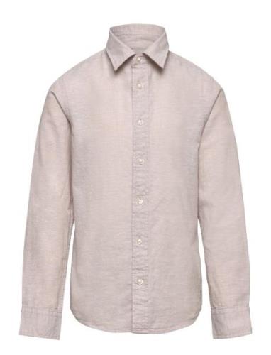 Jjelinen Blend Shirt Ls Sn Jnr Jack & J S Beige