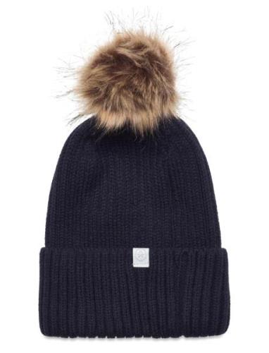 Hat W. Detachable Fake Fur Color Kids Black