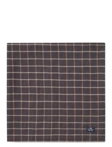 Checked Cotton/Linen Tablecloth Lexington Home Grey