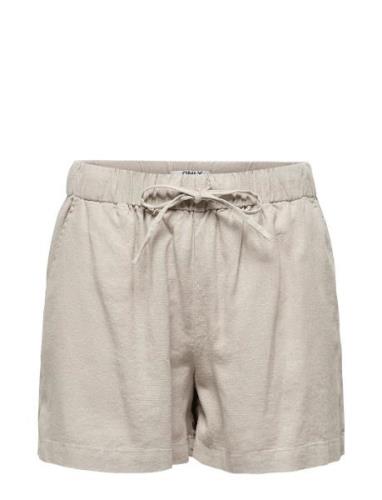 Onlcaro Mw Linen B Pull-Up Shorts Cc Pnt ONLY Beige