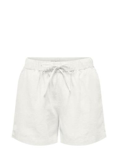 Onlcaro Mw Linen B Pull-Up Shorts Cc Pnt ONLY White