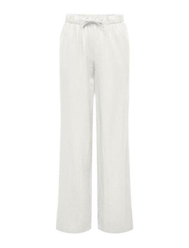 Onlcaro Mw Linen Bl Pull-Up Pant Cc Pnt ONLY White