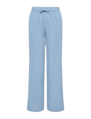 Onlcaro Mw Linen Bl Pull-Up Pant Cc Pnt ONLY Blue