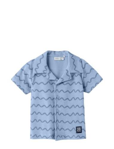 Nmmfelo Terry Ss Shirt Name It Blue