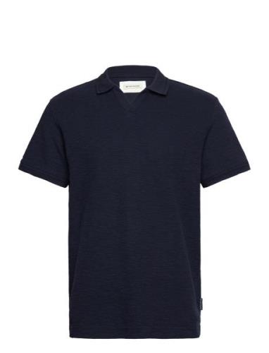 Structured Resort Collar Polo Tom Tailor Navy