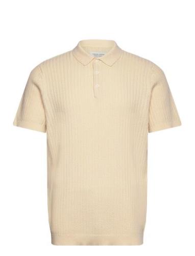 Cfkarl Structured Knit Polo Casual Friday Beige