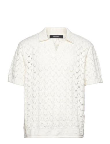 Yinka Relaxed Knit Ss Polo Daily Paper White