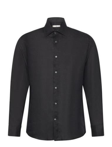 100% Linen Regular-Fit Shirt Mango Black