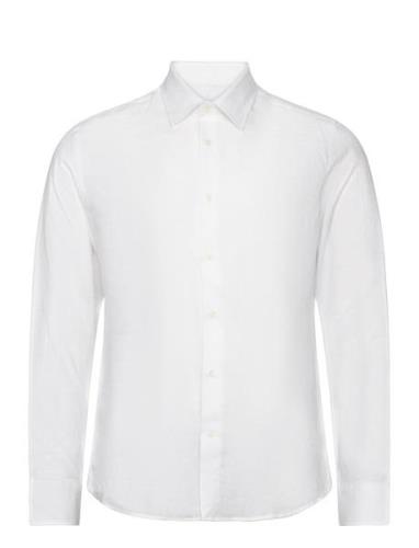 100% Linen Regular-Fit Shirt Mango White