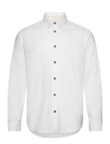 Akleif L/S Cot/Linen Shirt Anerkjendt White