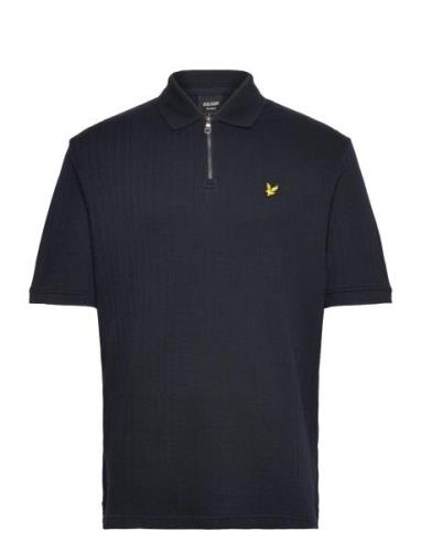 Textured Stripe Polo Shirt Lyle & Scott Navy