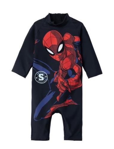 Nmmmoth Spiderman Ls Uv Suit Mar Name It Navy