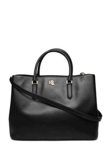 Leather Large Marcy Satchel Lauren Ralph Lauren Black