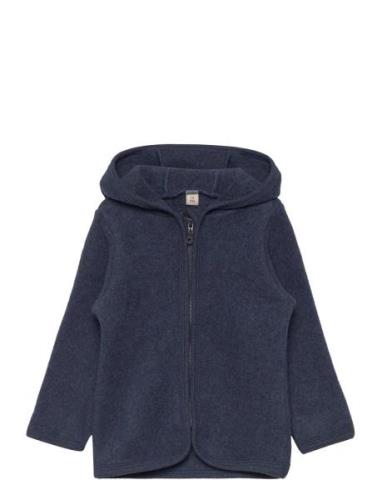 Jacket Ears Cotton Fleece Huttelihut Blue