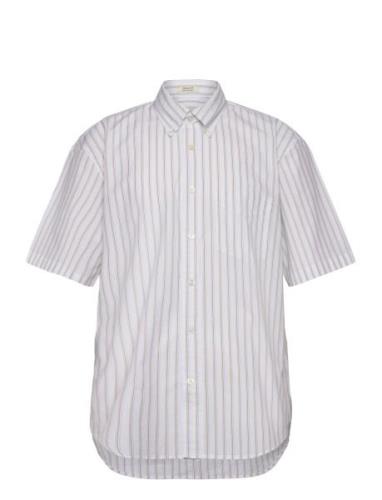 Rel Heritage Poplin Stripe Ss Shrt GANT White