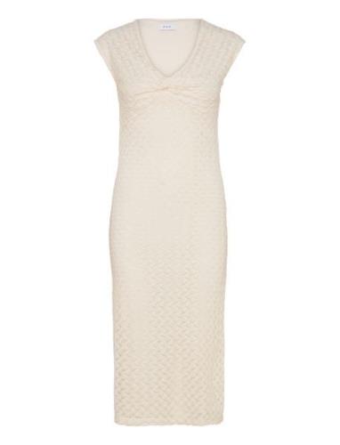 Visolira V-Neck Cap Sleeve Dress Vila Cream
