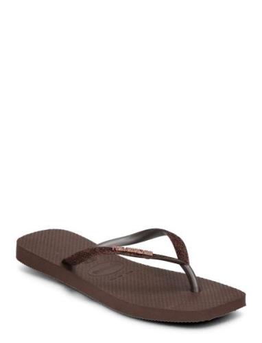 Hav. Square Glitter Havaianas Brown