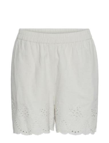 Pcalmina Mw Embroidery Shorts Bc Pieces Cream