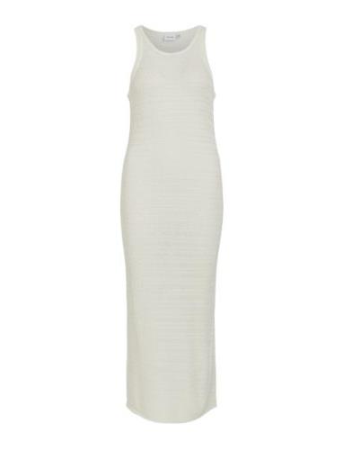 Vimargot Open O-Neck S/L Knit Dress/R Vila White