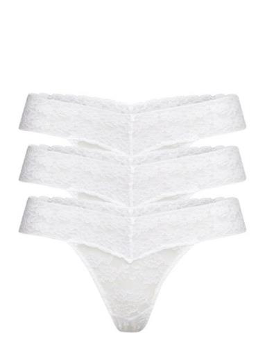 Brief Thong Low Lacey 3 Pack Lindex White