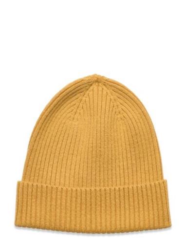 Knitted Beanie Basic Rib Lindex Yellow