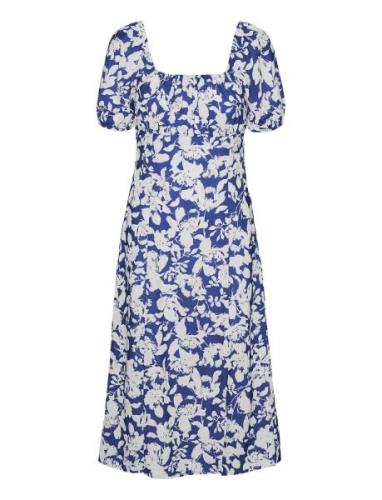 Vmfrej 2/4 Calf Dress Wvn Exp Vero Moda Blue