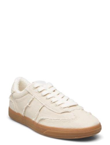 Trainers With Frayed Details Mango Beige