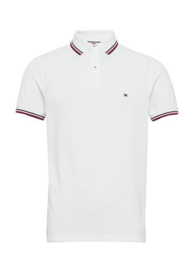 Core Tommy Tipped Slim Polo Tommy Hilfiger White