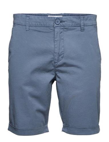 Chuck Regular Chino Poplin Shorts - Knowledge Cotton Apparel Blue
