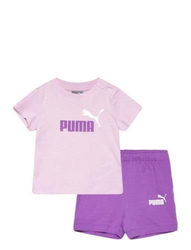Minicats Tee & Shorts Set PUMA Purple